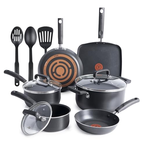 T-fal Signature Nonstick Cookware Set 12 Piece. Oven Broiler Safe 350F. Pots and Pans. Kitchen Cooking Set w/Fry Pans. Saucepans. Saute Pan. Dutch Oven. Griddle. Kitchen. Home. Dishwasher Safe. Black